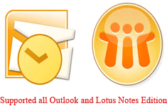 support all Outlook and Notes version